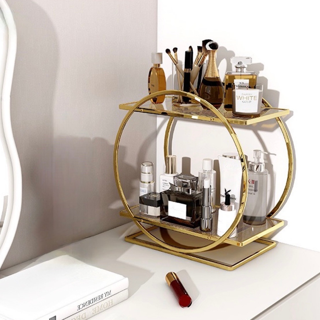 ラウンド フレーム 二段 収納 ラック 全2色 香水収納 洗面台 ディスプレイ おしゃれ スパイスラック 韓国インテリア 韓国雑貨 韓国っぽ インテリア雑貨 韓国 70PARK ラウンド フレーム 二段 収納 ラック 全2色 香水収納 洗面台 ディスプレイ おしゃれ スパイスラック 韓国インテリア 韓国雑貨 韓国っぽ インテリア雑貨 韓国 70PARK