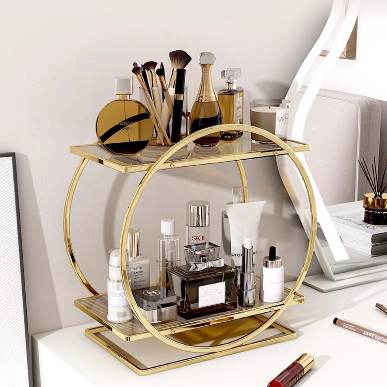 ラウンド フレーム 二段 収納 ラック 全2色 香水収納 洗面台 ディスプレイ おしゃれ スパイスラック 韓国インテリア 韓国雑貨 韓国っぽ インテリア雑貨 韓国 70PARK ラウンド フレーム 二段 収納 ラック 全2色 香水収納 洗面台 ディスプレイ おしゃれ スパイスラック 韓国インテリア 韓国雑貨 韓国っぽ インテリア雑貨 韓国 70PARK