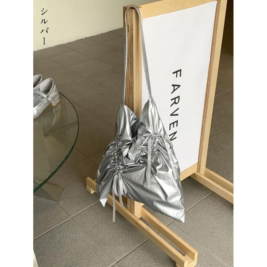 【韓国ins大人気】リボン付き ショルダーバッグ トートバッグ ドロスト 無地 2タイプ 大容量 韓国ファッション【akb406-592】【予約販売：15-20日】宅込