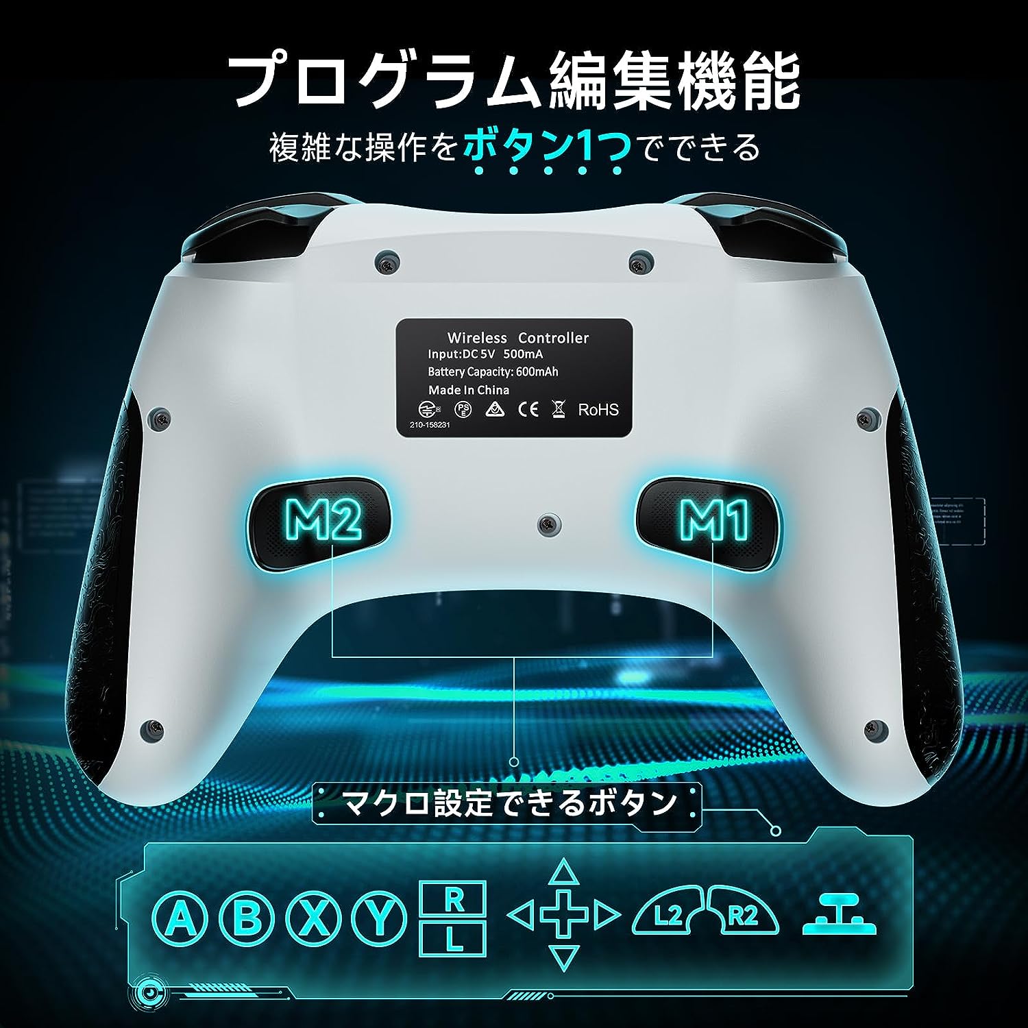 Switch コントローラー 自動連射機能 3階段TURBO速度 マクロ機能 背面ボタン付き 無線 Bluetooth接続 9色RGBライト 高耐久ボタン AOM-80 Switch コントローラー 自動連射機能 3階段TURBO速度 マクロ機能 背面ボタン付き 無線 Bluetooth接続 9色RGBライト 高耐久ボタン AOM-80