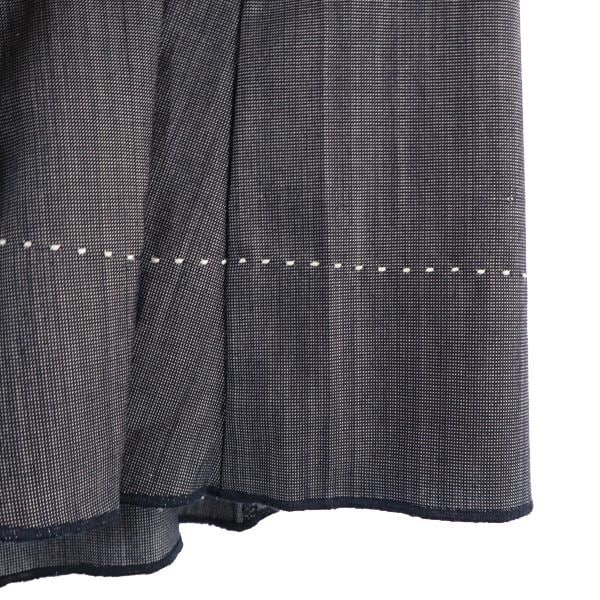 ポールカ シルク ウール スカートスーツ 上下セットアップ 42 グレー系