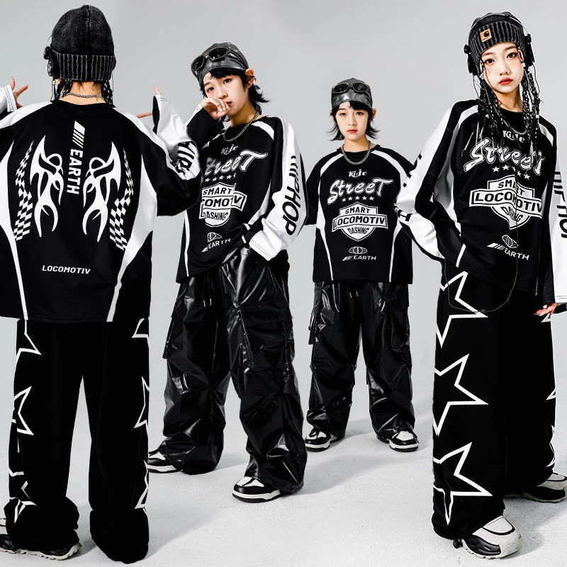 子供のヒップホップの街のダンスの公演服の男の子のhiphopのドラムの潮の服のベストのスーツの女の子は街の車の服を揚げます