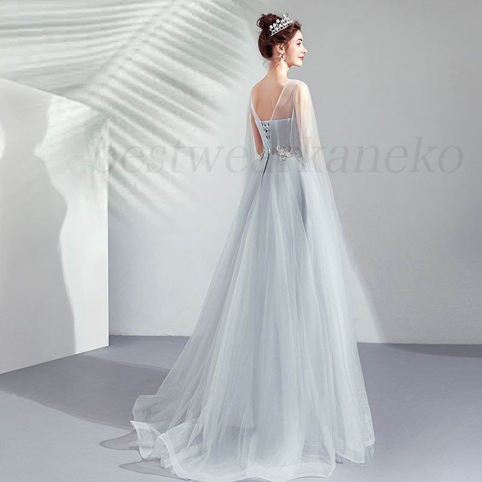 人気 2020新品 カラードレス 花嫁 パーティードレス 演奏会2次会成人式謝恩会フォーマル ロング丈 大きいサイズ チュール イベント用 服装 40代 女性