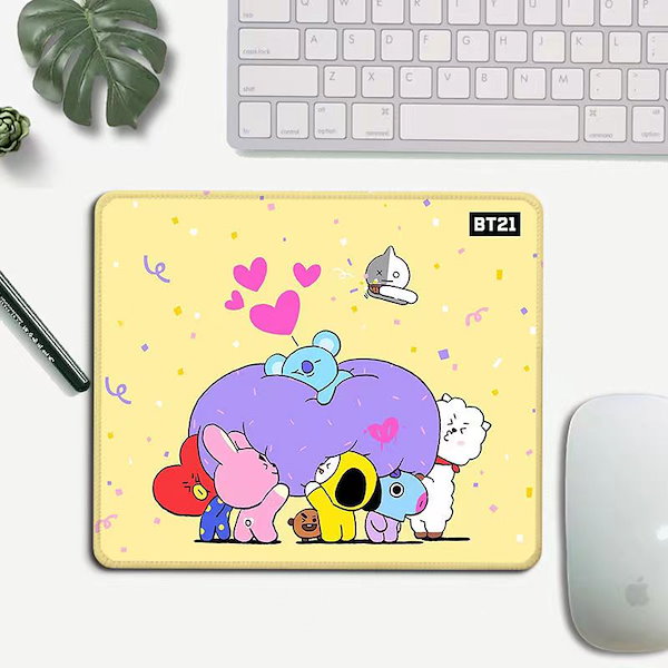 BTS BT21×LINE コラボ キーボード マウス マウスパッド ３点セット zmainasu1.jpg