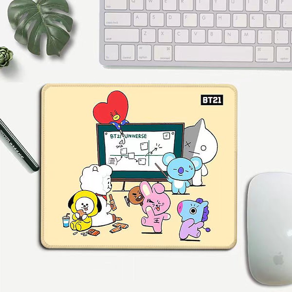 BTS BT21×LINE コラボ キーボード マウス マウスパッド ３点セット Amazon.com : Hamee BT21 My Little Buddy Series Desk Mat