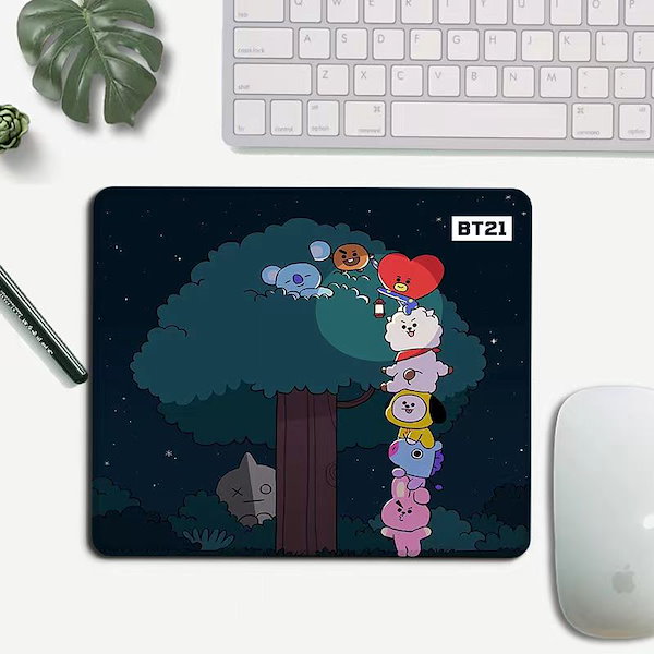 BTS  ジョングクマウスパッド　1点のみ BTS ジョングク マウスパッド イラスト グッズの通販 by