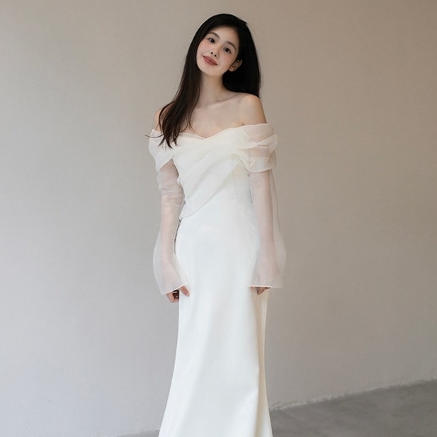 韓国新作追加!!! 結婚式 フランスドレス ワンピース ワンショルダー サテン ウエディングドレス 花嫁 披露宴 二次会 謝恩会 発表会 演奏会 女子会 韓国新作追加!!! 結婚式 フランスドレス ワンピース ワンショルダー サテン ウエディングドレス 花嫁 披露宴 二次会 謝恩会 発表会 演奏会 女子会