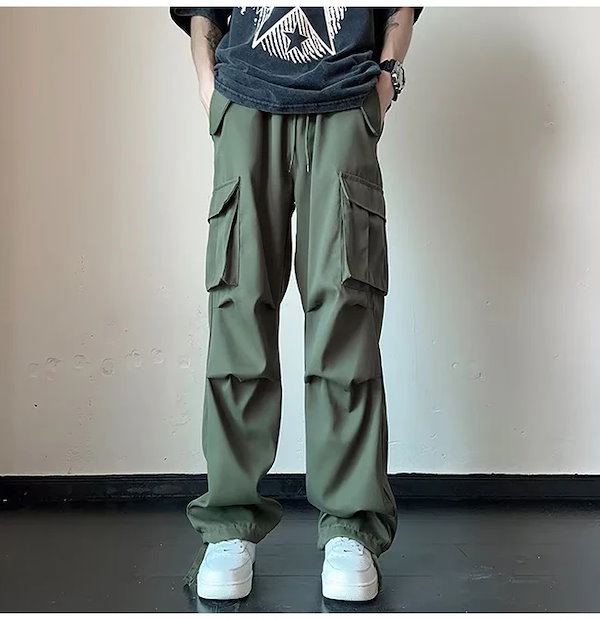 Qoo10] 【新作】パラシュートパンツ メンズ カー