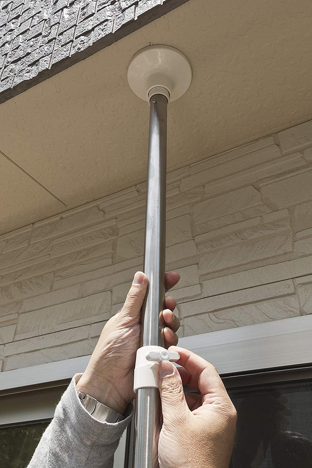 アイリスオーヤマ 洗濯物干し ベランダ 物干し 突っ張り ステンレス 高さ210-300 SVI-300NR アイリスオーヤマ 洗濯物干し ベランダ 物干し 突っ張り ステンレス 高さ210-300 SVI-300NR