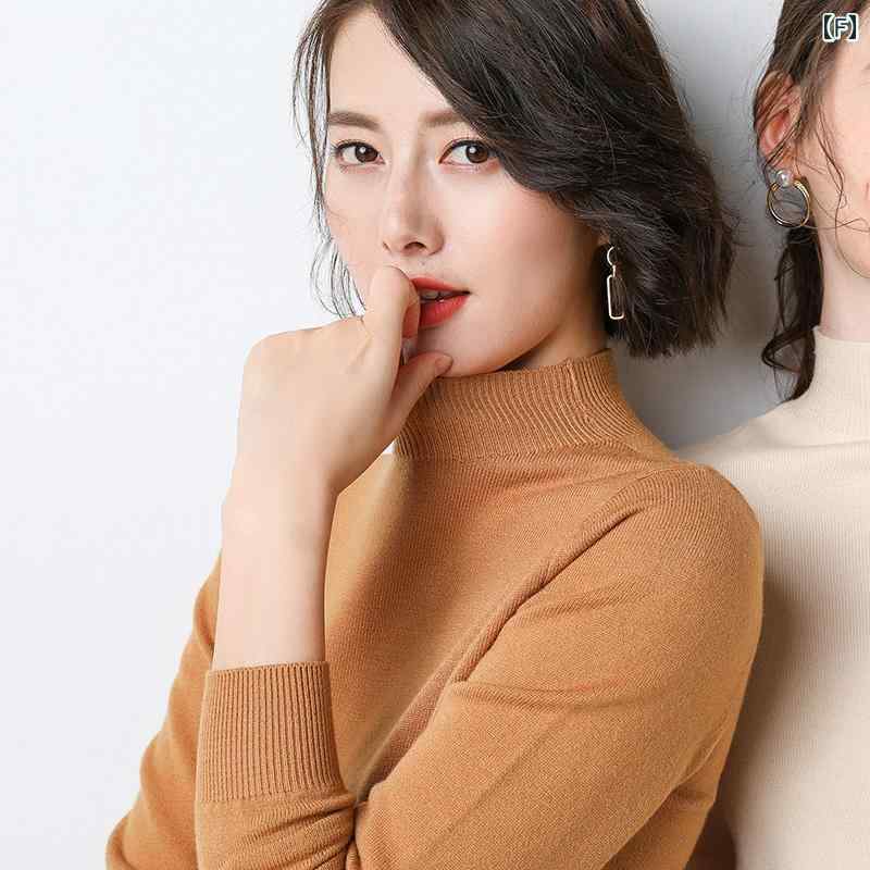 韓国 冬秋 ハーフタートルネック ボトリングシャツ 綺麗め 3色 楽天市場】ハーフタートルネックフリルボトミングニット