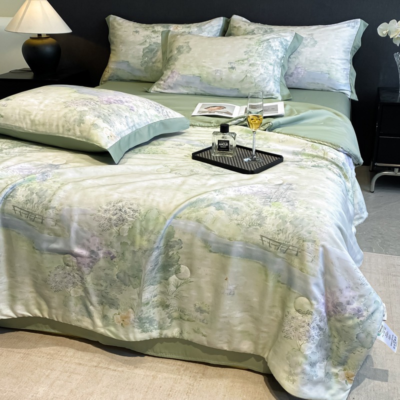 ライトラグジュアリースタイルのレイカルテニス夏キルトサマーキルトサマーキルト夏キルトアイスシルクシルクエアコンキルト4ピースセット機械洗えるシングルキルト ライトラグジュアリースタイルのレイカルテニス夏キルトサマーキルトサマーキルト夏キルトアイスシルクシルクエアコンキルト4ピースセット機械洗えるシングルキルト