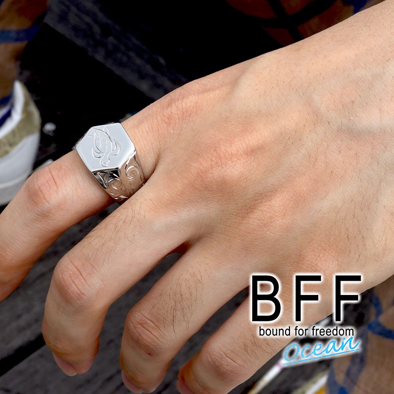 BFF 印台リング ウミガメ [bffr014-s-l]