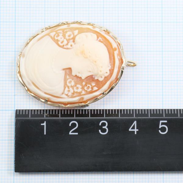 k14 14金　カメオ　ネックレストップ K14 14金 YG イエローゴールド ペンダントトップ ブローチ