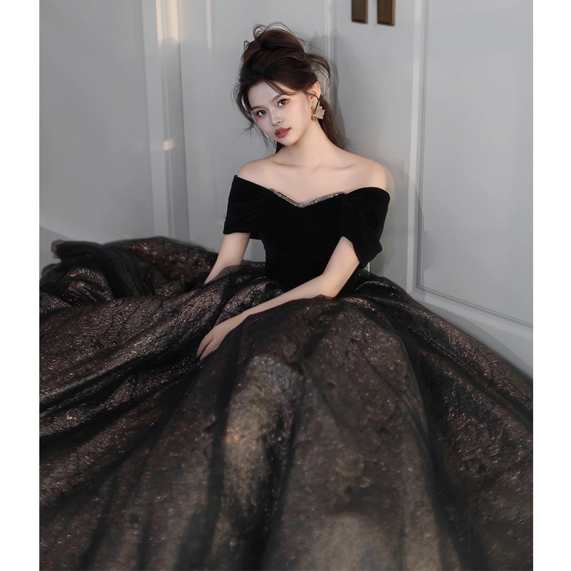 送料無料 2025新春のフレンチ ドレス シンプル パーティー パーティードレス ワンピース おしゃれ ブラック 司会者 送料無料 2025新春のフレンチ ドレス シンプル パーティー パーティードレス ワンピース おしゃれ ブラック 司会者