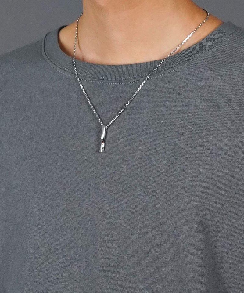 LH-1 ツイスト ロッド ネックレス サージカルステンレス 03NE0405SV ステンレスネックレス (金属アレルギー対応) ペンダント メンズ ブラ LH-1 ツイスト ロッド ネックレス サージカルステンレス 03NE0405SV ステンレスネックレス (金属アレルギー対応) ペンダント メンズ ブラ