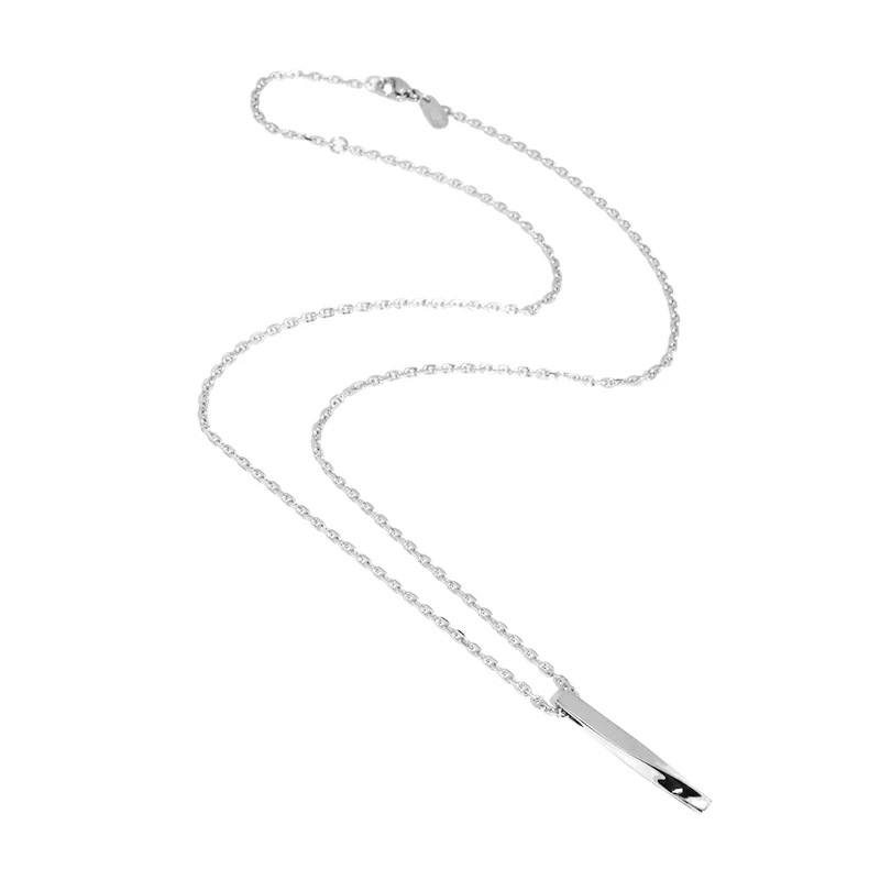 LH-1 ツイスト ロッド ネックレス サージカルステンレス 03NE0405SV ステンレスネックレス (金属アレルギー対応) ペンダント メンズ ブラ LH-1 ツイスト ロッド ネックレス サージカルステンレス 03NE0405SV ステンレスネックレス (金属アレルギー対応) ペンダント メンズ ブラ