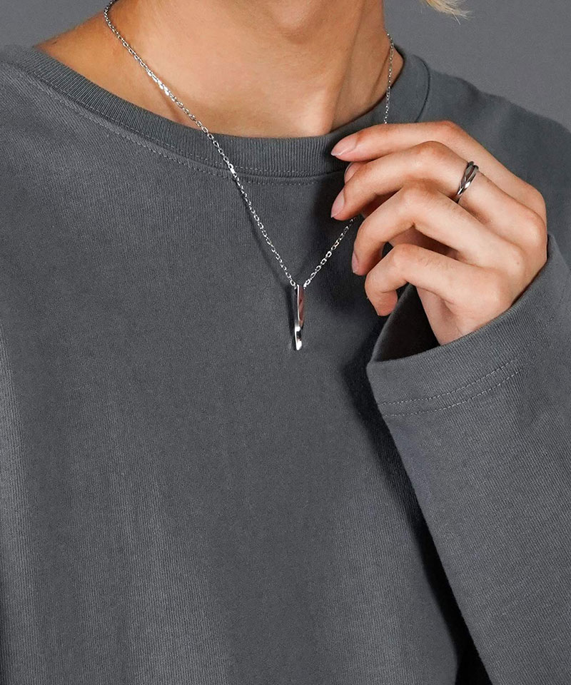 LH-1 ツイスト ロッド ネックレス サージカルステンレス 03NE0405SV ステンレスネックレス (金属アレルギー対応) ペンダント メンズ ブラ LH-1 ツイスト ロッド ネックレス サージカルステンレス 03NE0405SV ステンレスネックレス (金属アレルギー対応) ペンダント メンズ ブラ