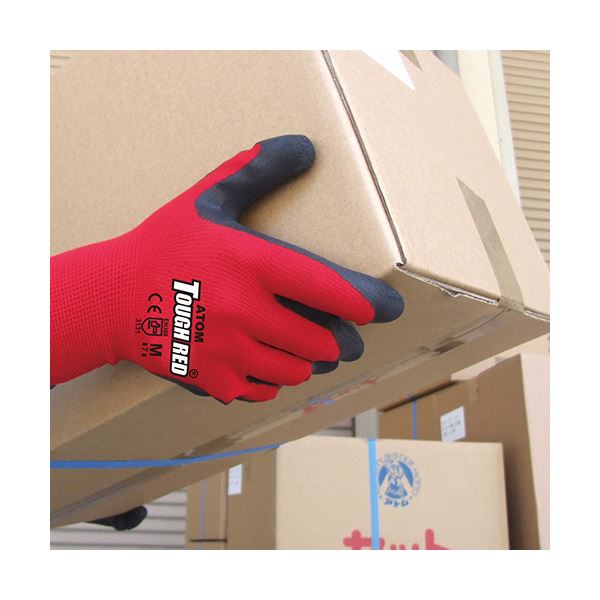 (まとめ) 天然ゴムすべり止め手袋 タフレッド3双組 M (x5セット) (まとめ) 天然ゴムすべり止め手袋 タフレッド3双組 M (x5セット)