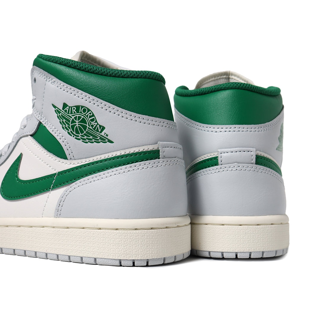 NIKE ナイキ エア ジョーダン ミッド スニーカー AIR JORDAN 1 MID Pure Platinum/Pine Green ( グレー 緑 グリーン メンズ DQ8426-142 )