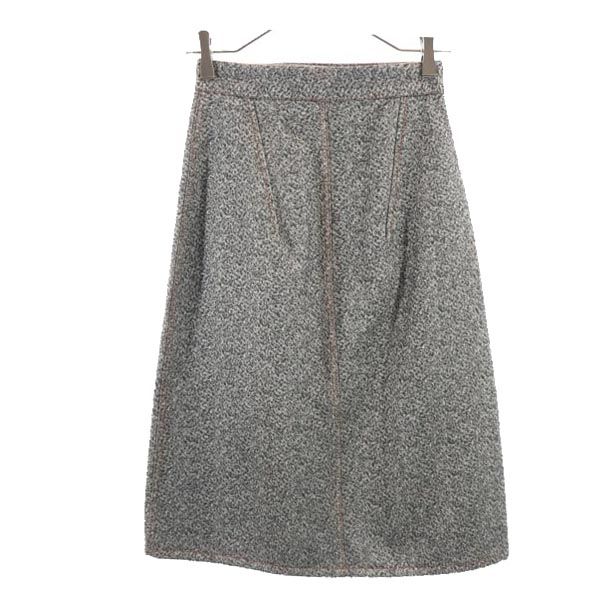 ミディ丈 ラップスカート 32 グレー系 レディース