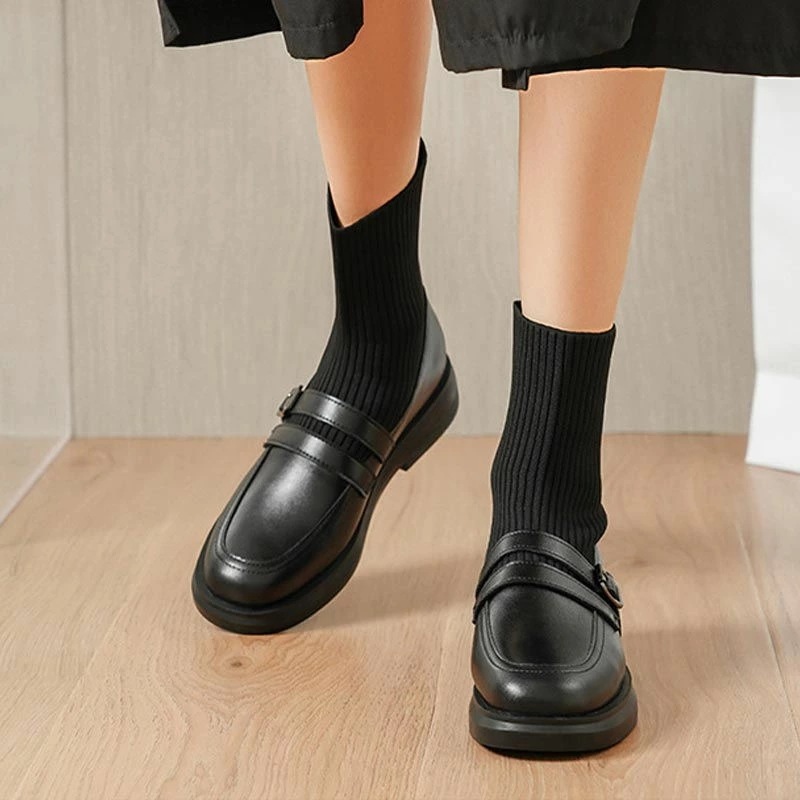 痛くない 靴 ストレッチ 骨格ストレート 冬 お洒落 お洒落 ローヒール ブーツ ショート シューズ 歩きやすい ショートブーツ 履きやすい ブーツ レディース ソックスブーツ アンクルブーツ ブーツ