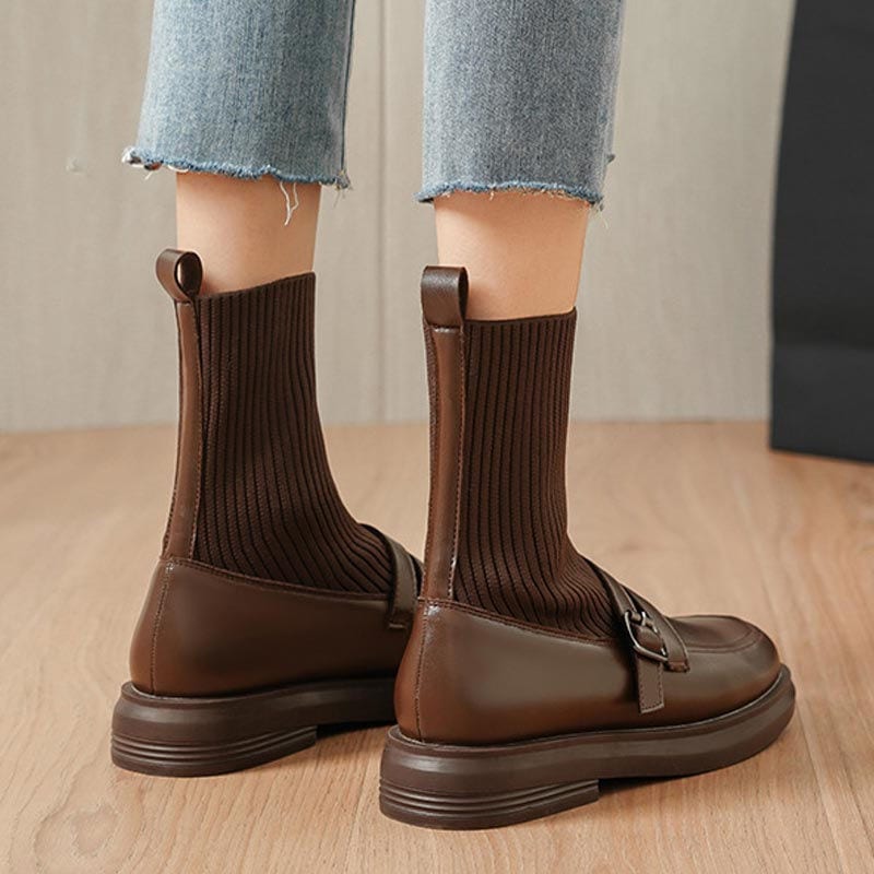 痛くない 靴 ストレッチ 骨格ストレート 冬 お洒落 お洒落 ローヒール ブーツ ショート シューズ 歩きやすい ショートブーツ 履きやすい ブーツ レディース ソックスブーツ アンクルブーツ ブーツ