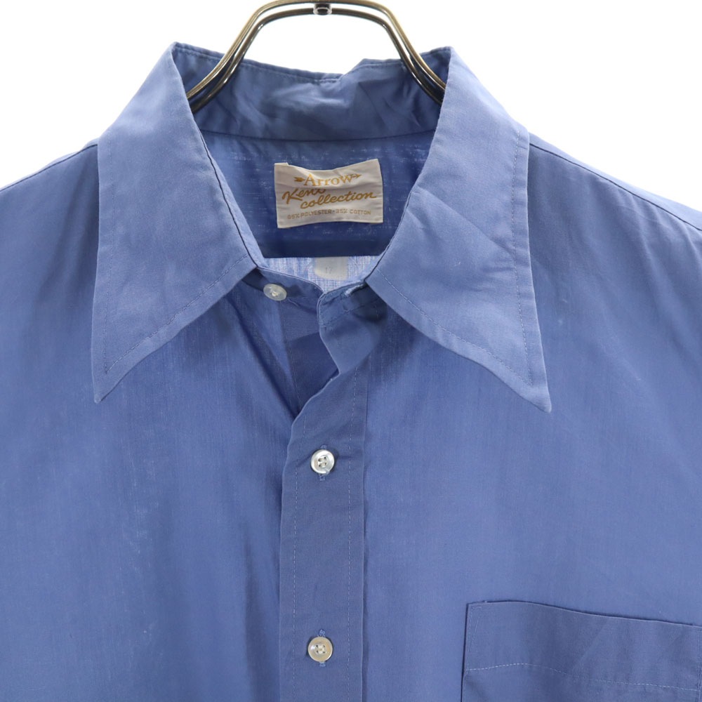 アロー 70s ヴィンテージ 半袖 シャツ 17 ブルー系 ARROW メンズ