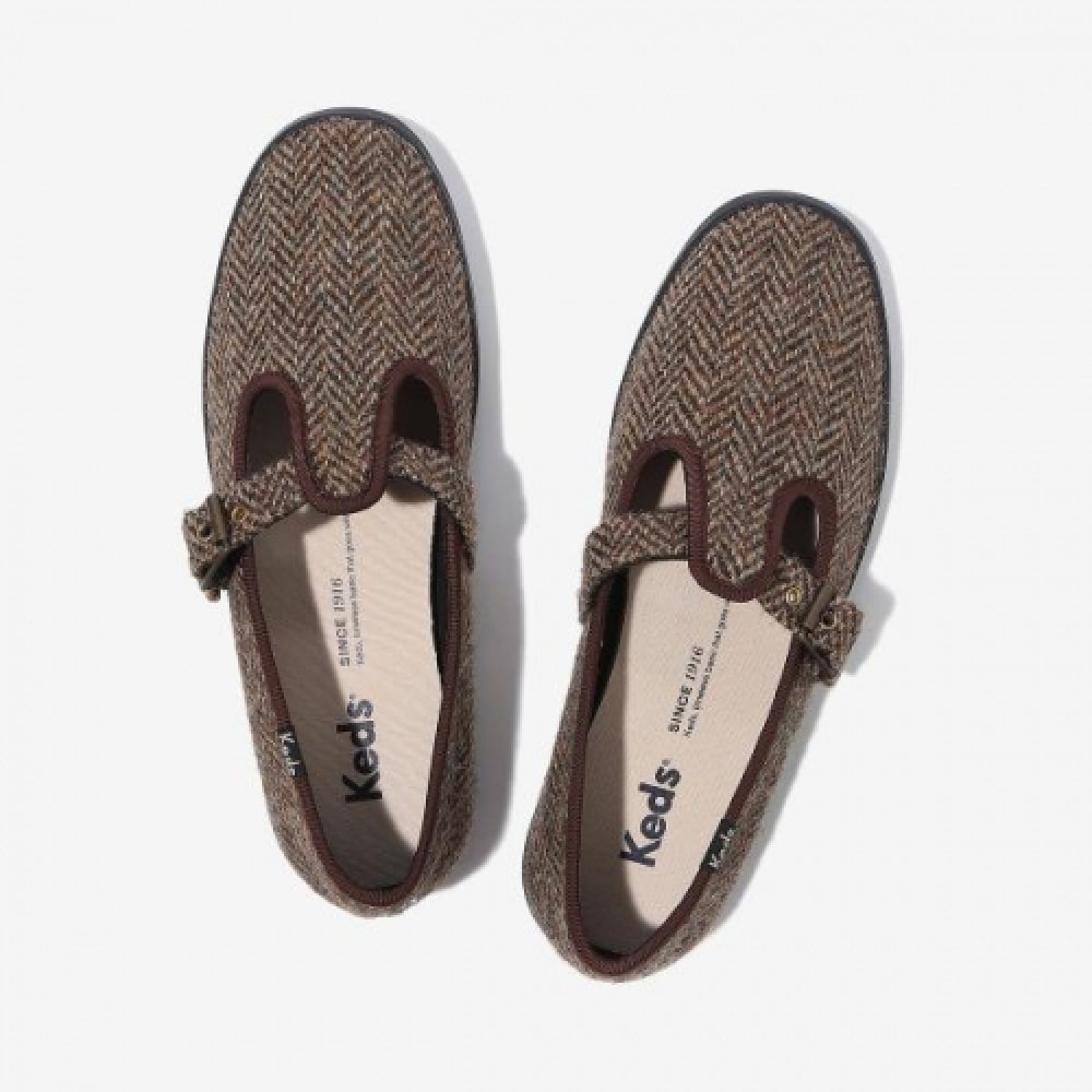 KEDS (ケッズ) チャンピオン T ストラップハリスウィズメアリージェーン (5XM02342F2925) KEDS (ケッズ) チャンピオン T ストラップハリスウィズメアリージェーン (5XM02342F2925)