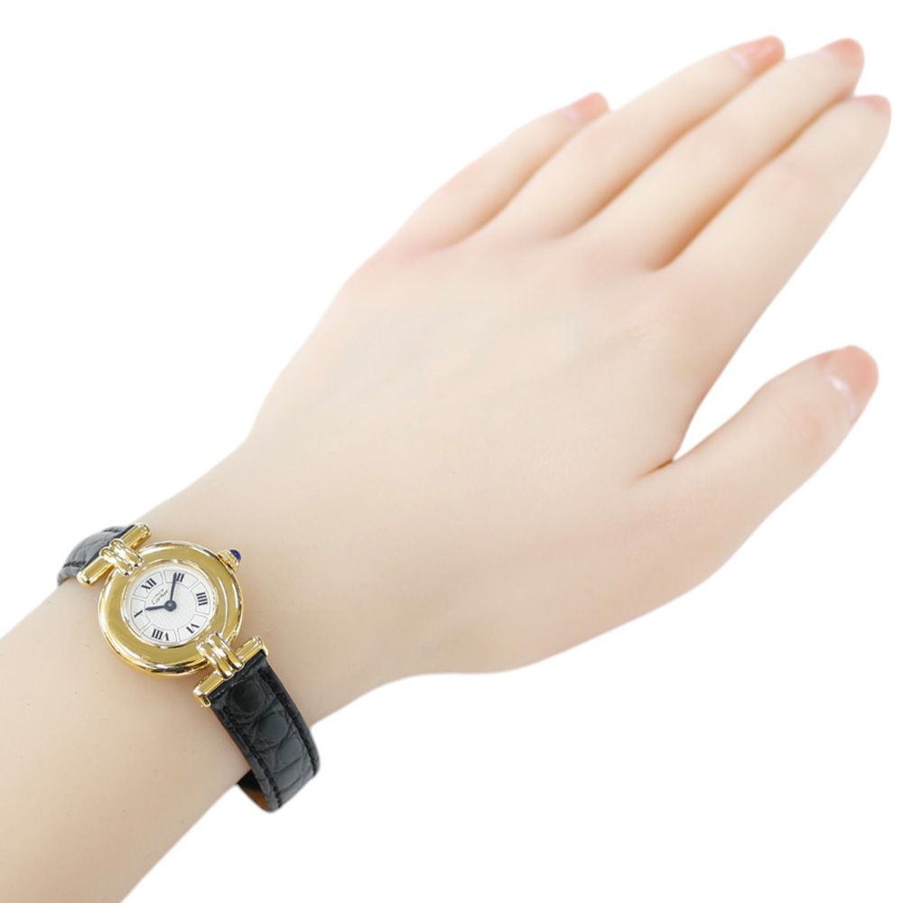 カルティエ マストコリゼ 腕時計 シルバー925 1902 クオーツ 1年保証 CARTIER 中古