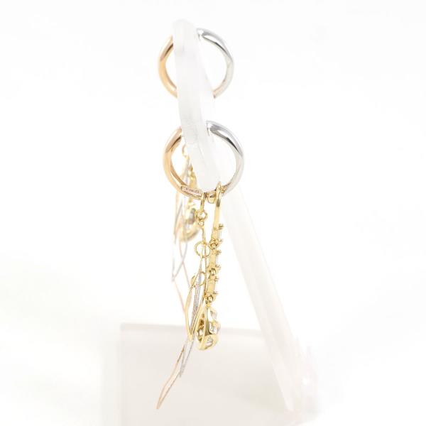 PT900 プラチナ K18YGWG イヤリング ダイヤ 0.15 ×2 ジュエリー 中古