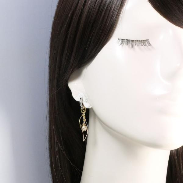 PT900 プラチナ K18YGWG イヤリング ダイヤ 0.15 ×2 ジュエリー 中古