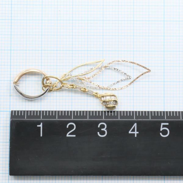 PT900 プラチナ K18YGWG イヤリング ダイヤ 0.15 ×2 ジュエリー 中古