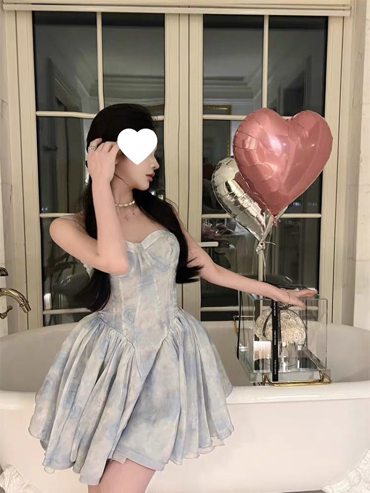 【1つ買うと10つ無料】誕生日小さなギフトスカートスカートドレス女性春と夏のサスペンダーブスカートバブルスリーブプリンセスパフスカート 【1つ買うと10つ無料】誕生日小さなギフトスカートスカートドレス女性春と夏のサスペンダーブスカートバブルスリーブプリンセスパフスカート