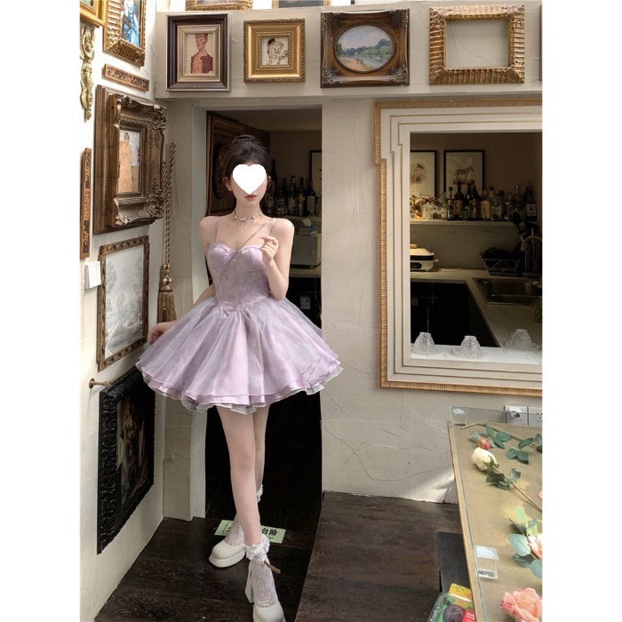 【1つ買うと10つ無料】誕生日小さなギフトスカートスカートドレス女性春と夏のサスペンダーブスカートバブルスリーブプリンセスパフスカート 【1つ買うと10つ無料】誕生日小さなギフトスカートスカートドレス女性春と夏のサスペンダーブスカートバブルスリーブプリンセスパフスカート