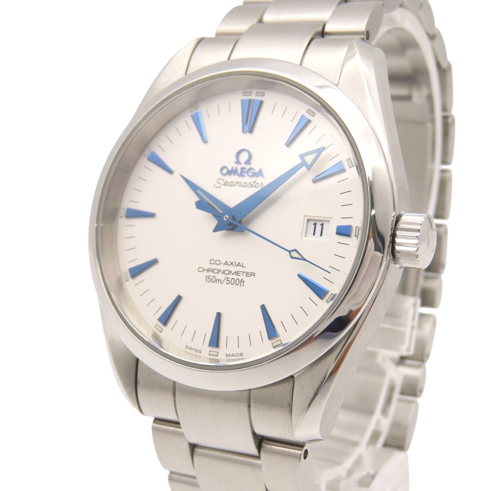 新品同様 自動巻き シーマスター アクアテラ コーアクシャル 2503.33 腕時計 ステンレススチール シルバー 0969【中古】 メンズ 新品同様 自動巻き シーマスター アクアテラ コーアクシャル 2503.33 腕時計 ステンレススチール シルバー 0969【中古】 メンズ