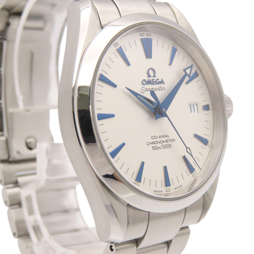 新品同様 自動巻き シーマスター アクアテラ コーアクシャル 2503.33 腕時計 ステンレススチール シルバー 0969【中古】 メンズ 新品同様 自動巻き シーマスター アクアテラ コーアクシャル 2503.33 腕時計 ステンレススチール シルバー 0969【中古】 メンズ