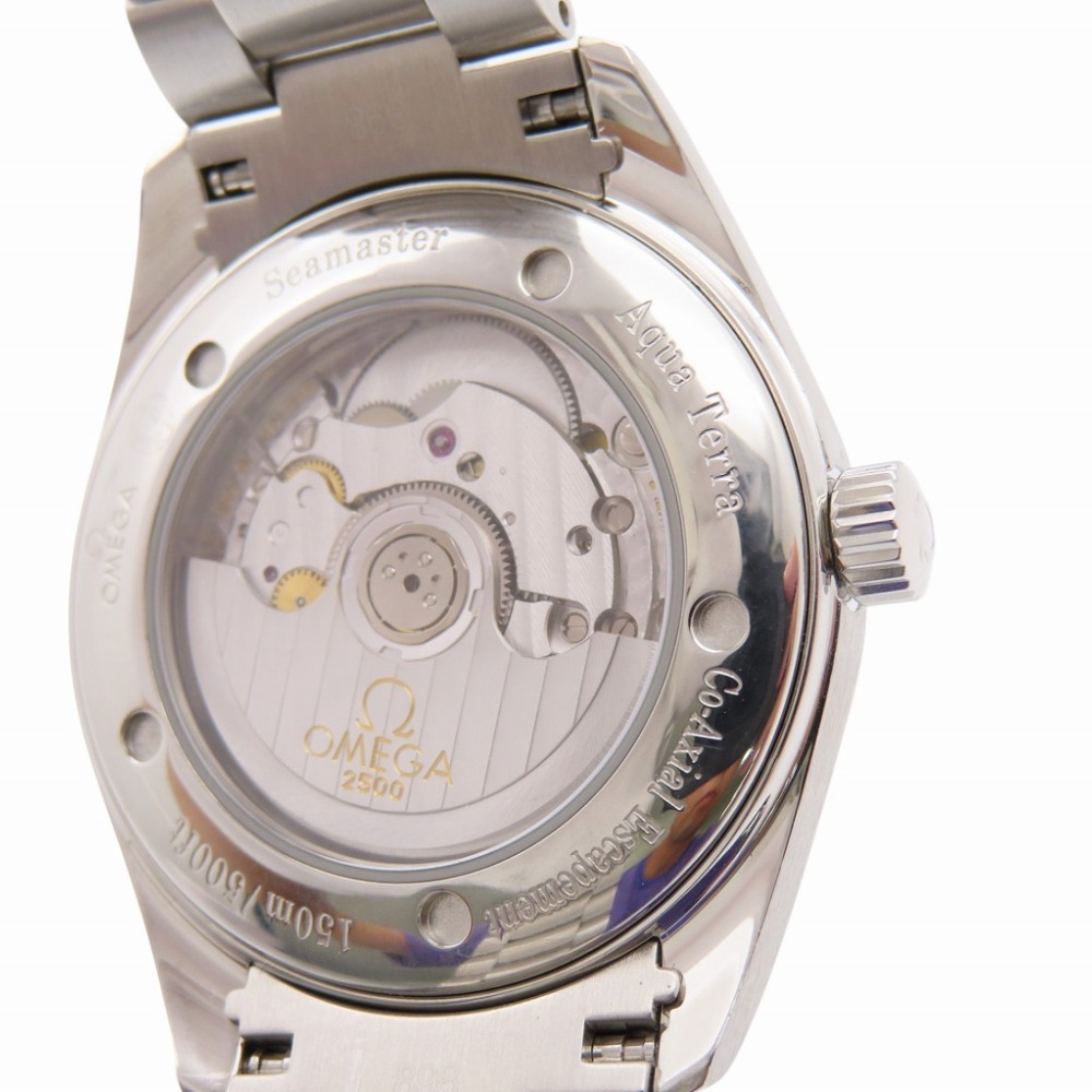 新品同様 自動巻き シーマスター アクアテラ コーアクシャル 2503.33 腕時計 ステンレススチール シルバー 0969【中古】 メンズ 新品同様 自動巻き シーマスター アクアテラ コーアクシャル 2503.33 腕時計 ステンレススチール シルバー 0969【中古】 メンズ