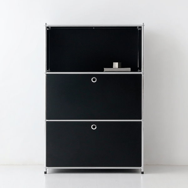 MARKET B Simplie収納棚付き扉付きキャビネット Qoo10] MARKET B SIMPLIE 3段 収納棚 2扉付き : 家具・インテリア