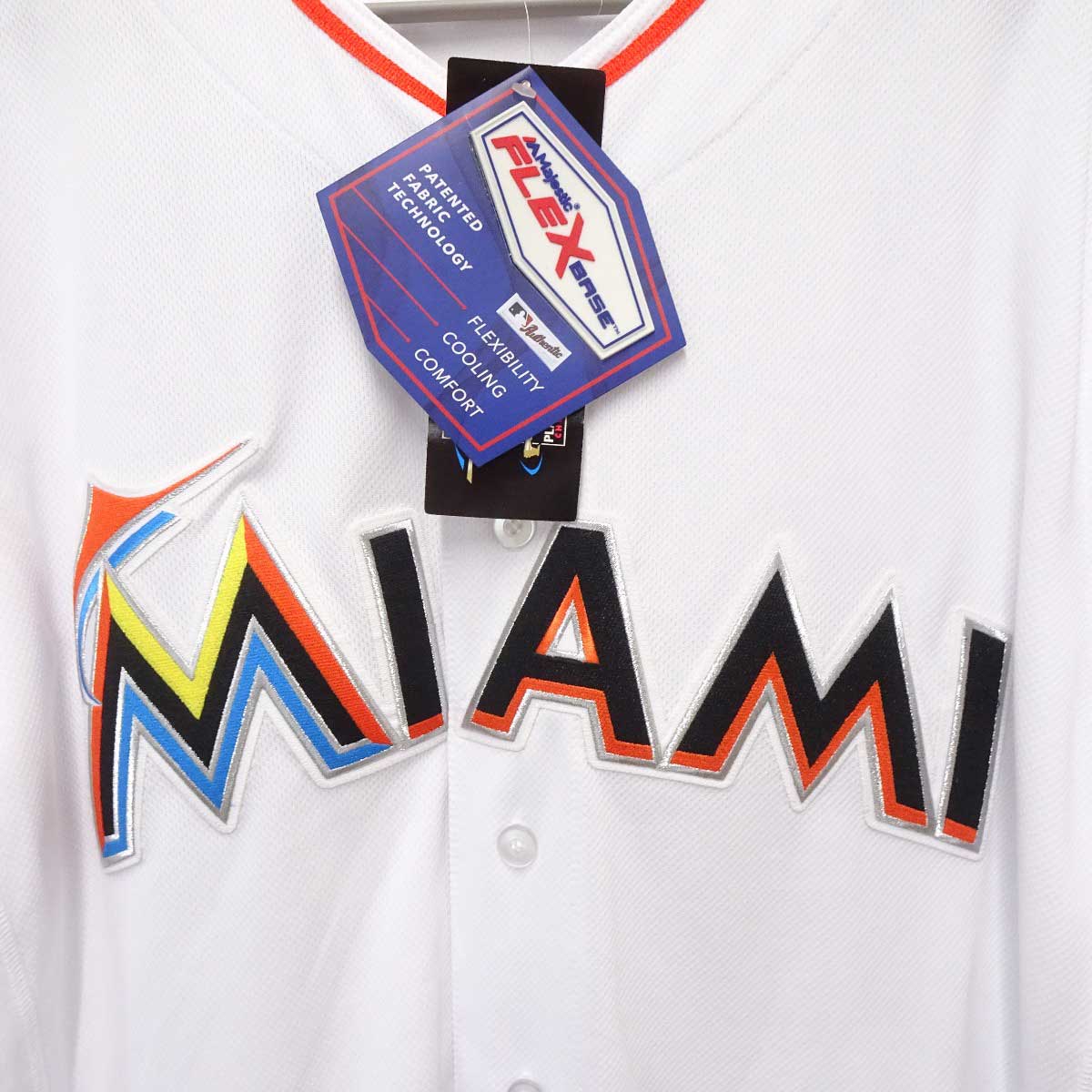 Majestic - 【中古・未使用品】マジェスティック 2016年 マイアミマーリンズ Miami Marlins オーセンティック ユニフォーム #51 イチロー 44 Majestic MLB 野球 Majestic - 【中古・未使用品】マジェスティック 2016年