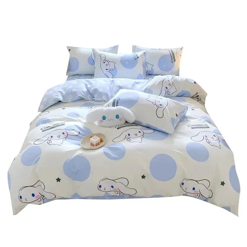 サンリオメロディー綿掛け布団カバーシングルピース漫画純綿4点セットプリント子供用かわいいシーツ寝具86