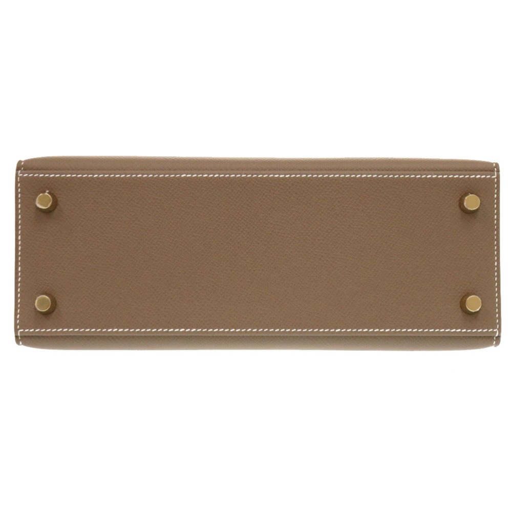 未使用品 ケリー25 外縫い ハンドバッグ ヴォーエプソン/エプソン エトゥープ K刻印 1516【中古】 レディース 未使用品 ケリー25 外縫い ハンドバッグ ヴォーエプソン/エプソン エトゥープ K刻印 1516【中古】 レディース
