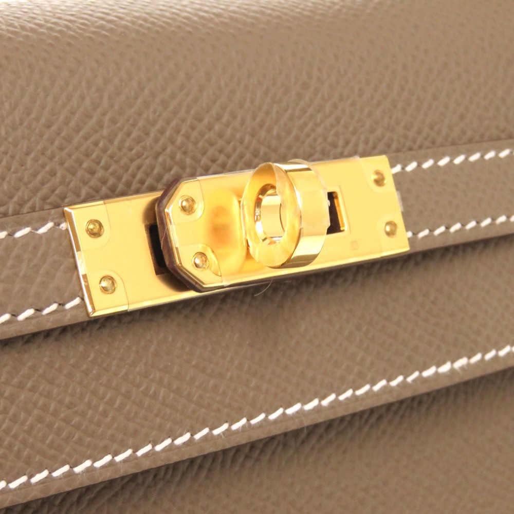 未使用品 ケリー25 外縫い ハンドバッグ ヴォーエプソン/エプソン エトゥープ K刻印 1516【中古】 レディース 未使用品 ケリー25 外縫い ハンドバッグ ヴォーエプソン/エプソン エトゥープ K刻印 1516【中古】 レディース