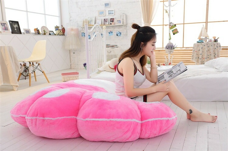 熊手クッション　クマテぬいぐるみ130×120センチ ファスナー付き　洗濯可能