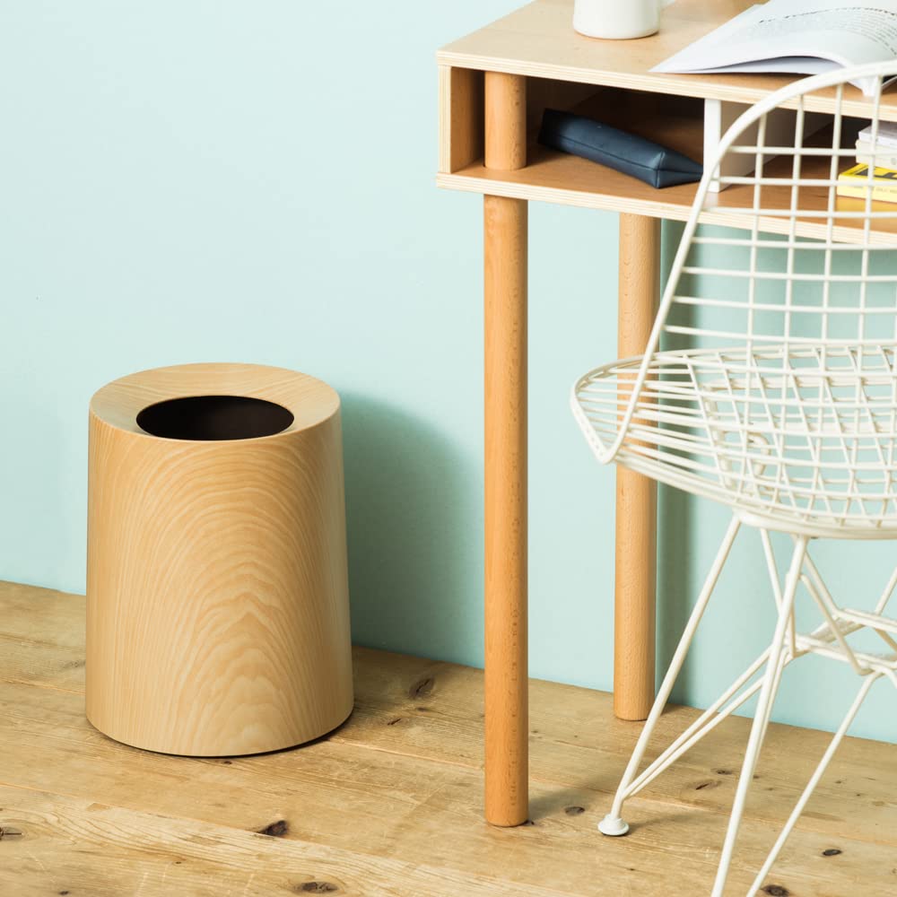 ideaco イデアコ ゴミ箱 丸型 11.4L 直径26高さ31.5cm TUBELOR HOMME oakwood チューブラー オム オークウッド