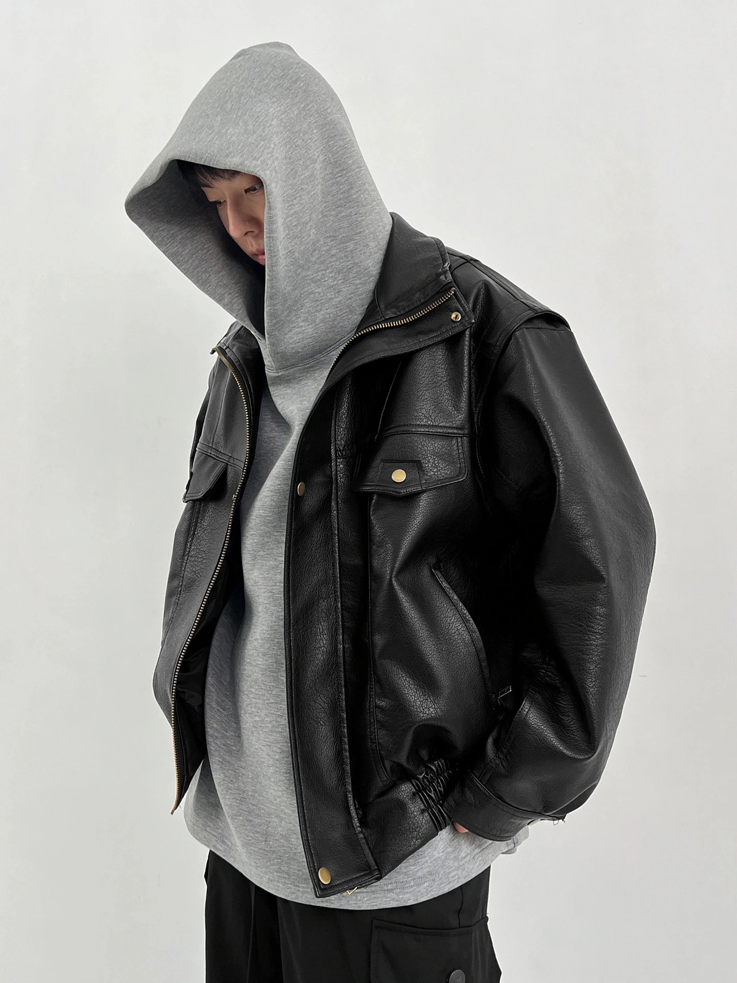 【急速出荷!】人气新作バイクレザージャケットジャケット男子高生厚く短いセクション春と秋のパイロットジャケットジャケット 【急速出荷!】人气新作バイクレザージャケットジャケット男子高生厚く短いセクション春と秋のパイロットジャケットジャケット