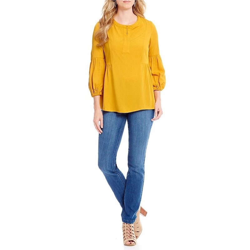 ウエストバウンド レディース トップス ブラウス・シャツ【Westbound Petites Jacquard Peasant Top】Gold ウエストバウンド レディース トップス ブラウス・シャツ【Westbound Petites Jacquard Peasant Top】Gold