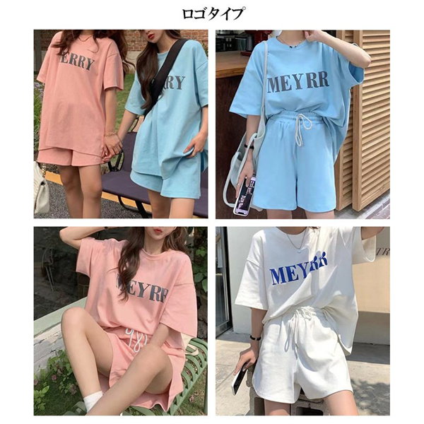 Qoo10] セットアップ Tシャツ ショートパンツ