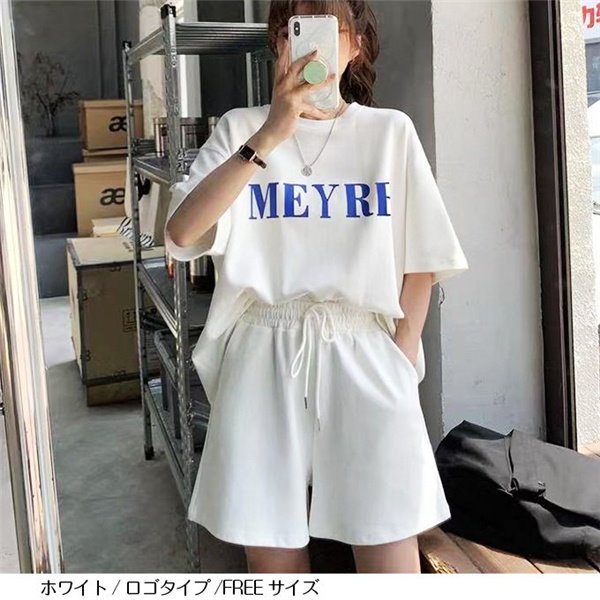 Qoo10] セットアップ Tシャツ ショートパンツ