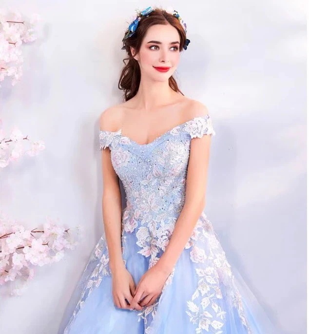 ブルー ロング パーティードレス 新着 イブニング プリンセス レース きれいめ 肩出し 結婚式/演奏会/花嫁/二次会/披露宴/ ウエディングドレス 刺繍ワンピースドレスドレス ブルー ロング パーティードレス 新着 イブニング プリンセス レース きれいめ 肩出し 結婚式/演奏会/花嫁/二次会/披露宴/ ウエディングドレス 刺繍ワンピースドレスドレス