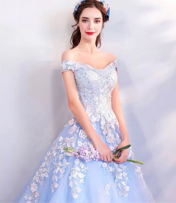 ブルー ロング パーティードレス 新着 イブニング プリンセス レース きれいめ 肩出し 結婚式/演奏会/花嫁/二次会/披露宴/ ウエディングドレス 刺繍ワンピースドレスドレス ブルー ロング パーティードレス 新着 イブニング プリンセス レース きれいめ 肩出し 結婚式/演奏会/花嫁/二次会/披露宴/ ウエディングドレス 刺繍ワンピースドレスドレス